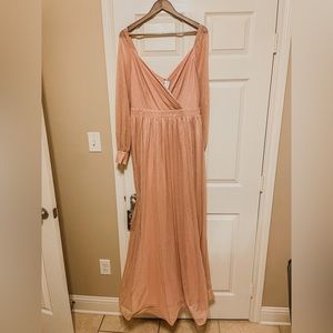 Baltic Born Octavia Shimmer Gown in Blush